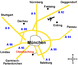 Detailkarte von München