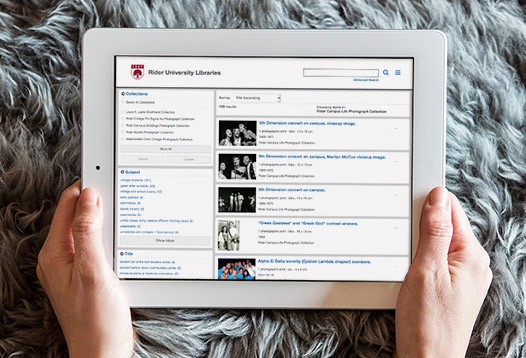 CONTENTdm-collectie op een tablet