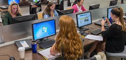 Students in Syracuse University Libraries' Learning Commons