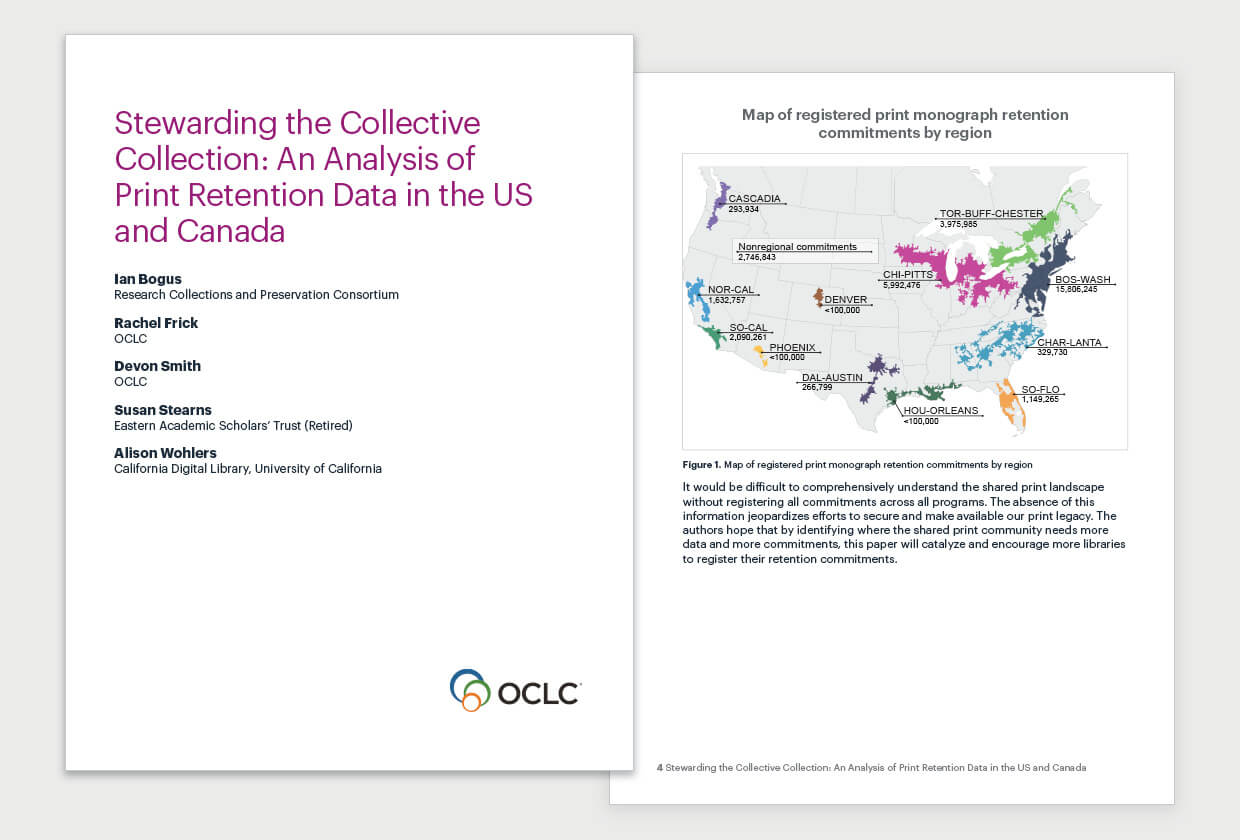 Illustration: OCLC Research Report Stewarding the Collective Collection