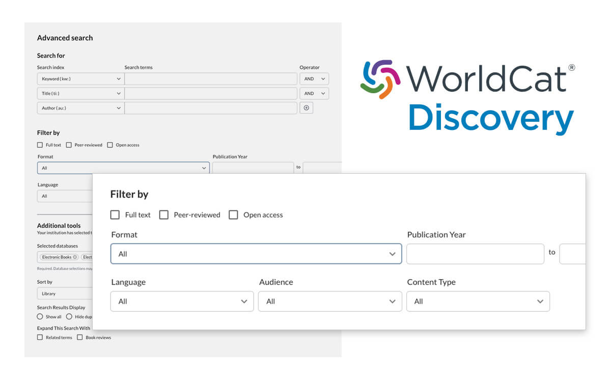 Illustration: WorldCat Discovery advanced search