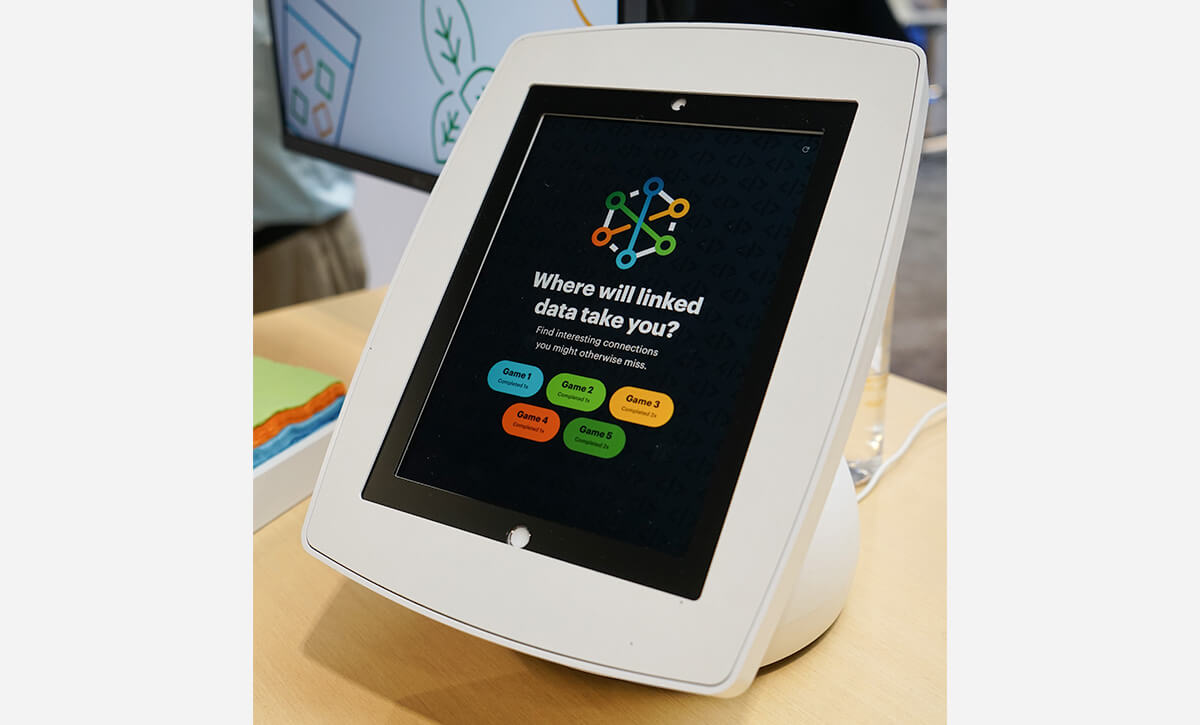 Photo: Desktop kiosk at OCLC ALA Annual booth