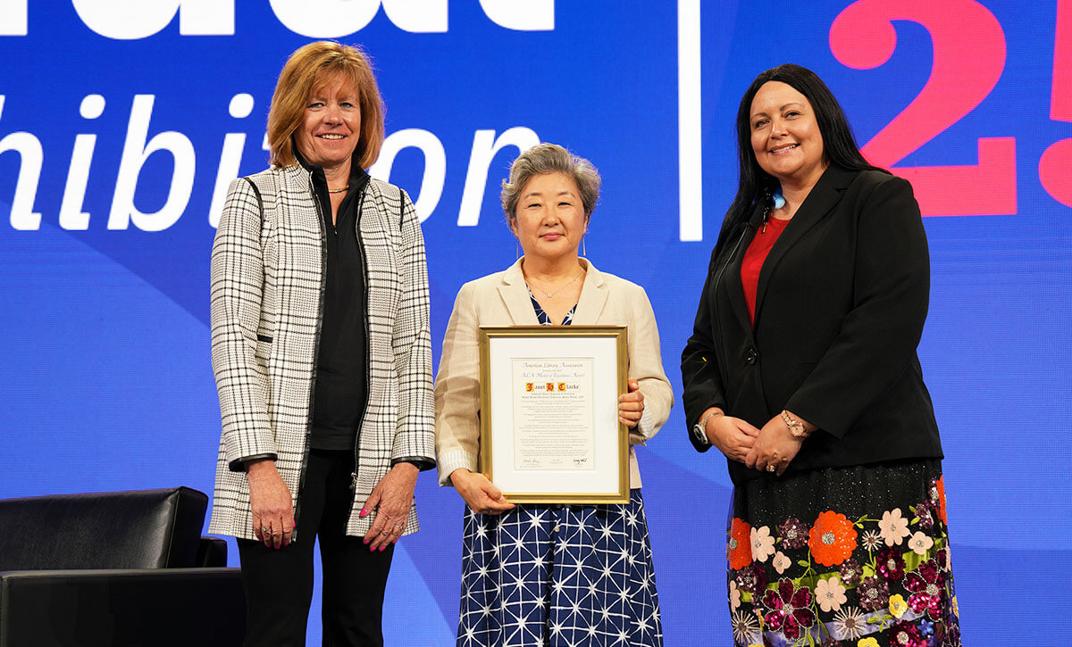 Photo: OCLC award presentation at ALA Annual