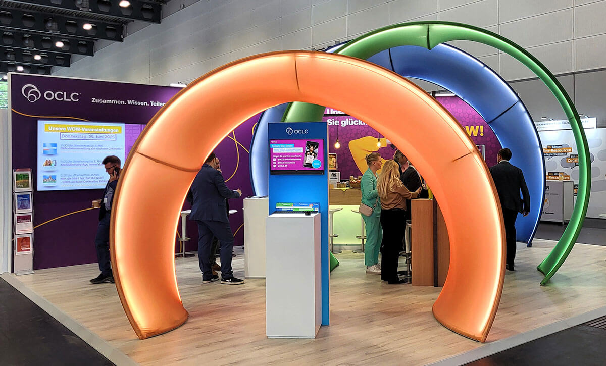 Photo: OCLC booth at BiblioCon