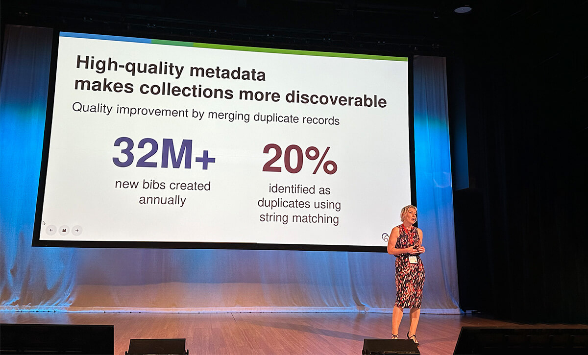 Photo: OCLC presentation at IFLA Summit