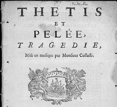 法国歌剧《Thétis et Pelée》梗概，1728 年
