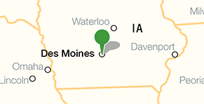 Karte mit dem Standort der Bibliotheken der CI-CCI