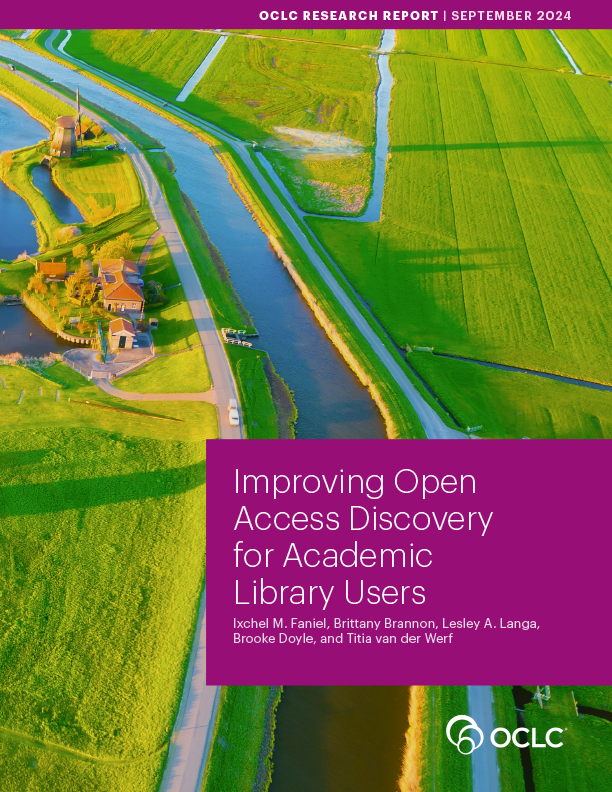 报告封面：《改善学术图书馆用户的公开访问检索》(Improving Open Access Discovery for Academic Library Users)