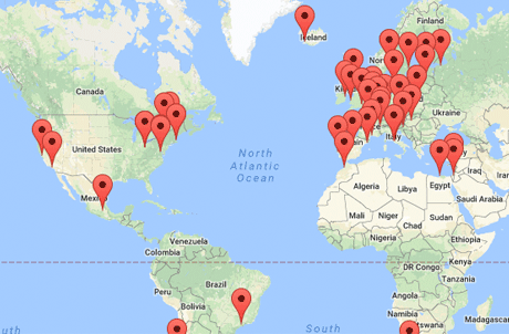 viaf_map World map showing VIAF contributing libraries