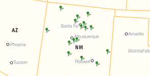 Mapa de las ubicaciones de las bibliotecas del consorcio LIBROS