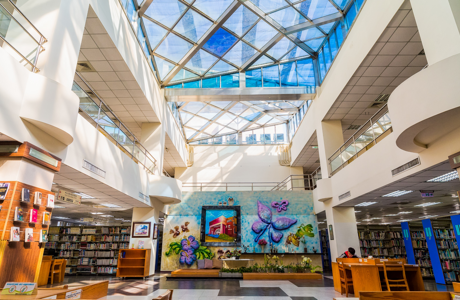 foto: vista interior, Chaoyang University of Technology, Poding Memorial Library