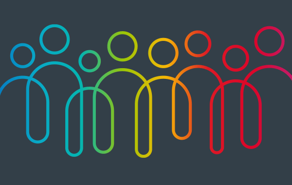 Illustration: Inclusion, diversity, and equity human figures